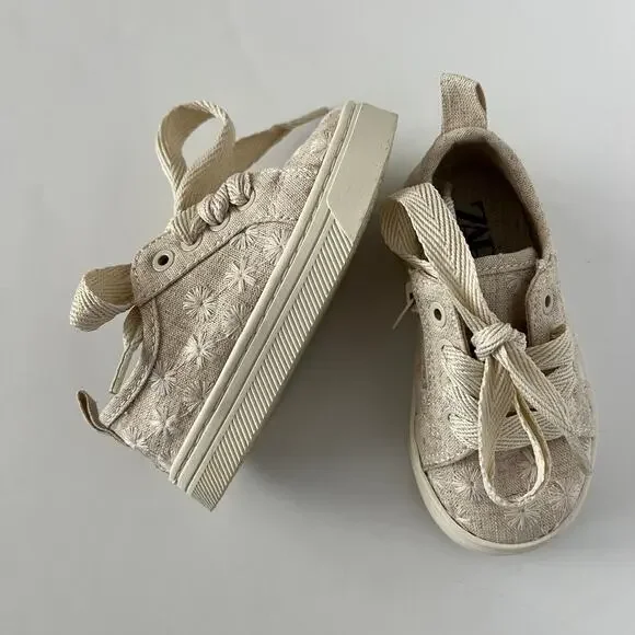 Zara embroidered sneakers